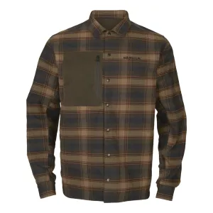 Eirik Reversible Shirt Jacket - Dark Warm Olive/Burgundy by Harkila